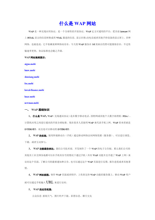 什么是WAP网站