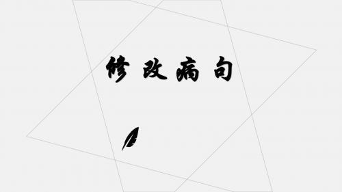 六年级小升初语文专题复习PPT课件：修改病句 (共16张PPT)