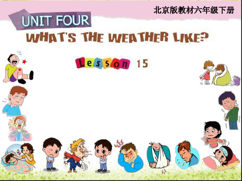 北京版小学英语Unit4What’stheweatherlikeLesson15课件