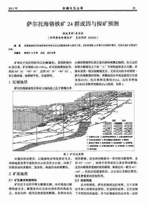 萨尔托海铬铁矿24群成因与探矿预测