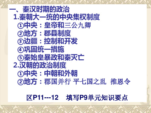 高一历史课件1.2《第二节  走向大一统的秦汉政治》57(人民版必修1)