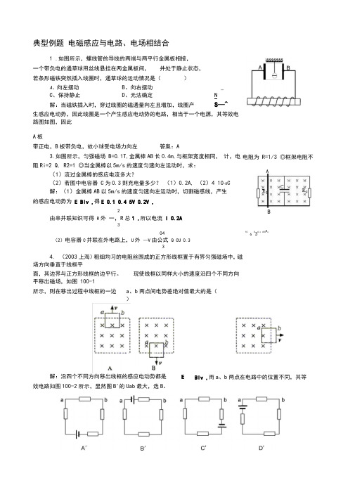 (完整版)电磁感应典型例题