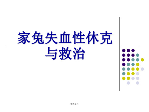 家兔失血性休克与救治