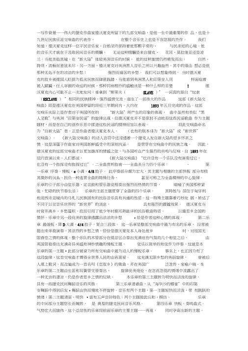 自新大陆赏析
