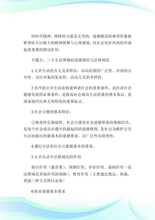 20XX考研政治思修法基核心考点速记.doc