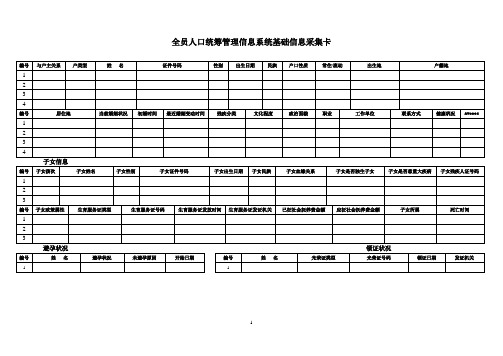 采集卡(空白表)