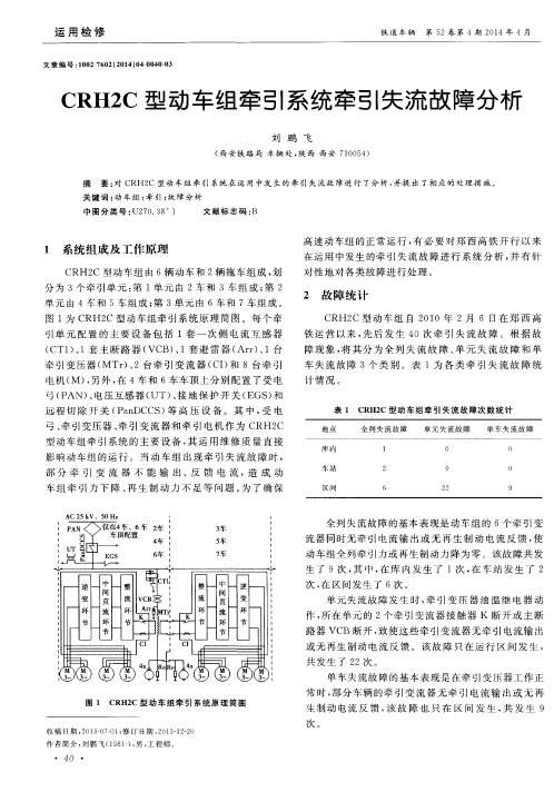 CRH2C型动车组牵引系统牵引失流故障分析