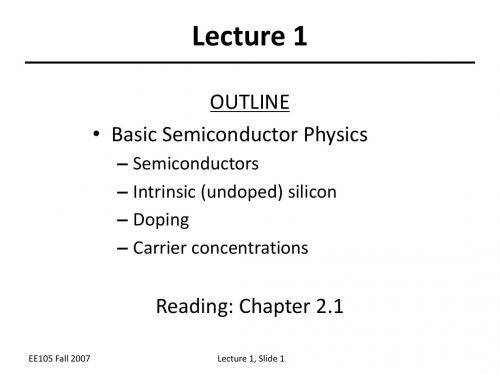 Lecture 1