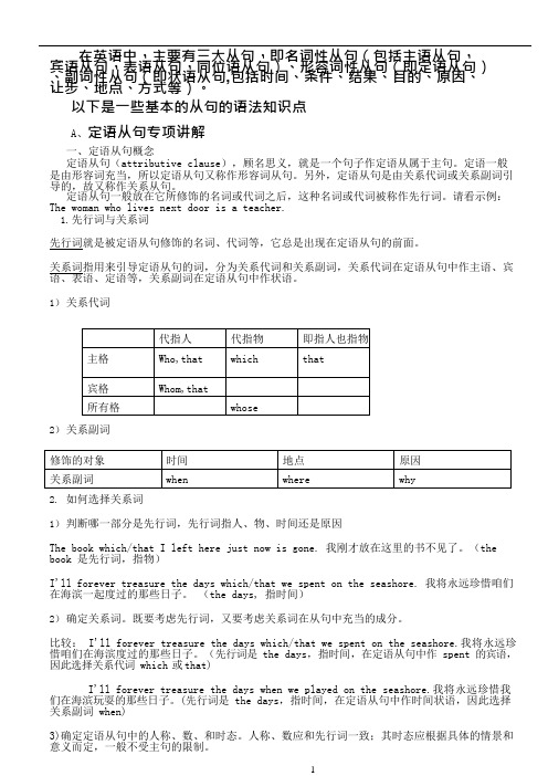 (完整版)初中英语从句汇总