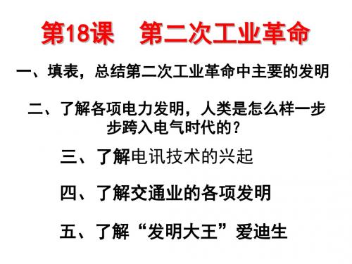 【初中历史】第二次工业革命ppt50 川教版