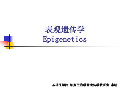 表观遗传学(研究生课件)