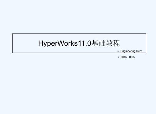 Hypermsh110基础教程 PPT