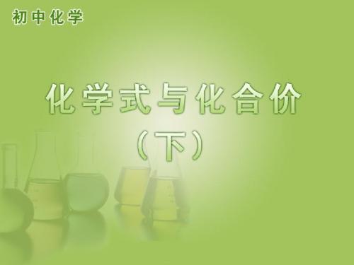 《化学式与化合价》第二课时