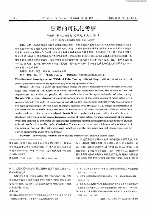 脉宽的可视化考察