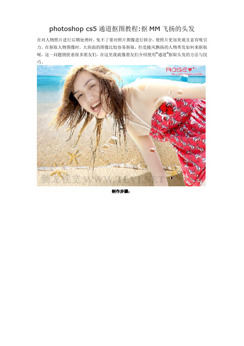 photoshop cs5通道抠图教程