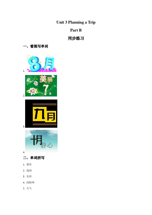 Unit 3 Planning a Trip Part B 同步练习1