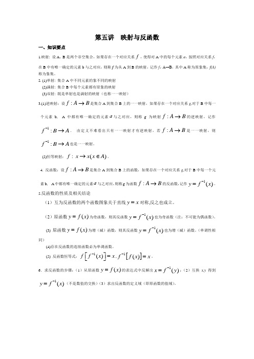 补充材料  映射与反函数