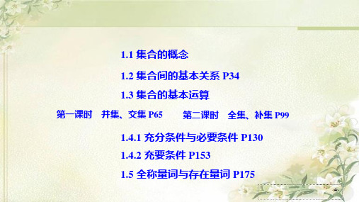 新教材人教A版高中数学必修第一册第一章集合与常用逻辑用语 精品教学课件(共206页)