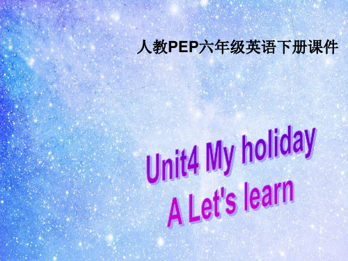 my holidayPPT教学课件