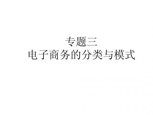 专题三电子商务分类