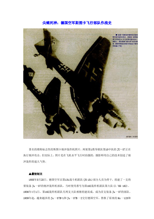 尖啸死神：德国空军斯图卡飞行部队作战史
