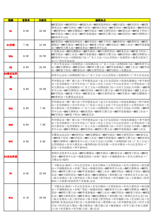 广州BRT公交详细指南