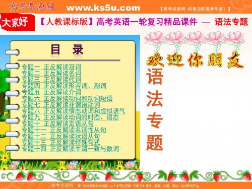 【人教课标版】高考英语一轮复习 精品语法(课件)：专题3 正反解读代词