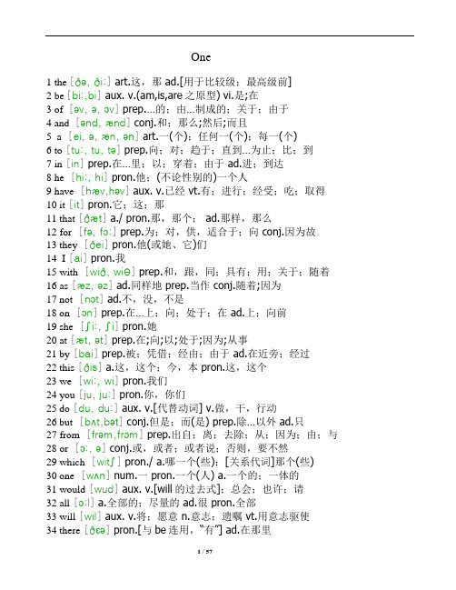 常用英语单词整理汇总