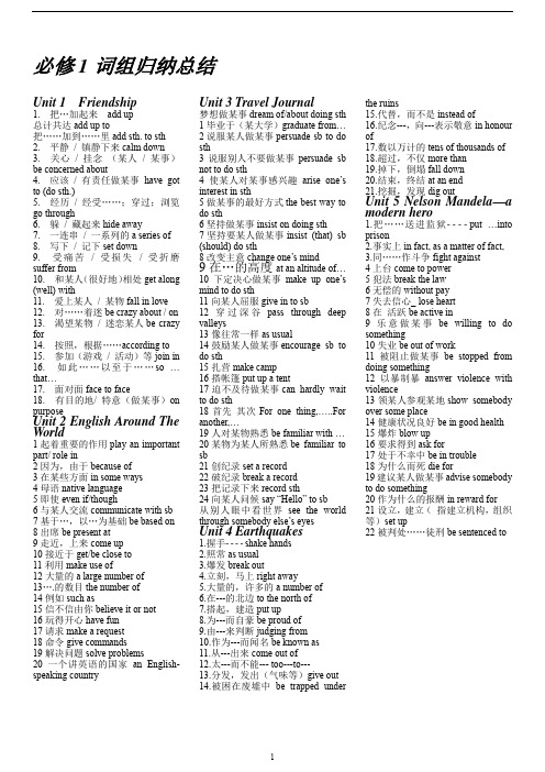 人教版英语课本全部词组归纳总结(word文档良心出品)