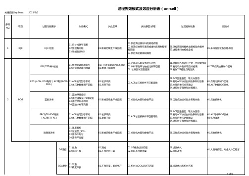 过程PROCESS FMEA
