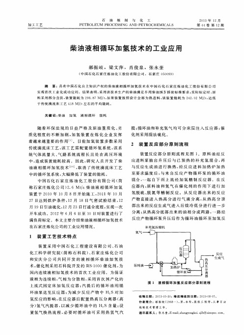 柴油液相循环加氢技术的工业应用