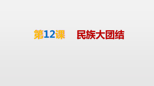 人教部编版八年级历史下册第12课民族大团结课件(共24张PPT)