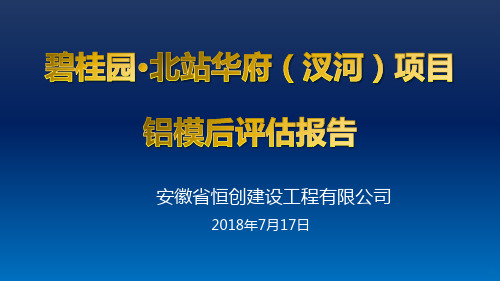 铝模后评估报告PPT课件