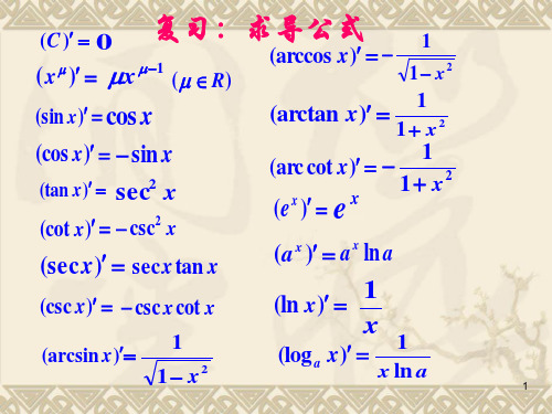 隐函数及参数方程求导