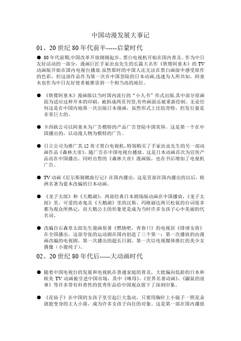 中国动漫史