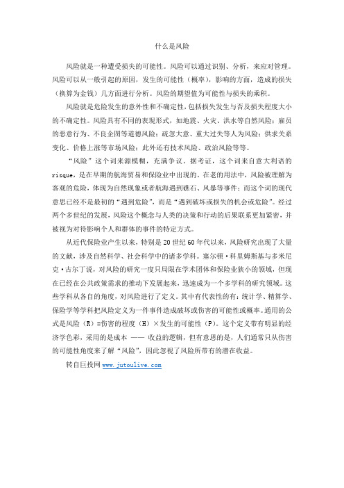 什么是风险