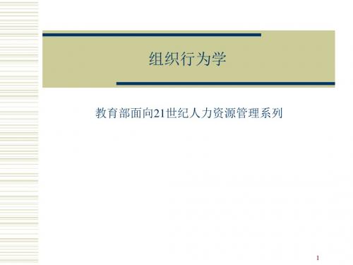 人力资源管理系列组织行为学教学