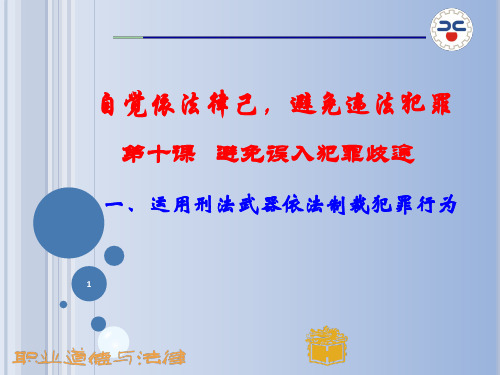 第十课  避免误入犯罪歧途PPT课件