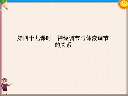 高考生物一轮复习 2.49 神经调节与体液调节的关系课件 必修3