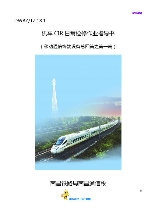 DWBZ-TZ.18.1机车CIR日常检修作业指导书)——【作业指导书