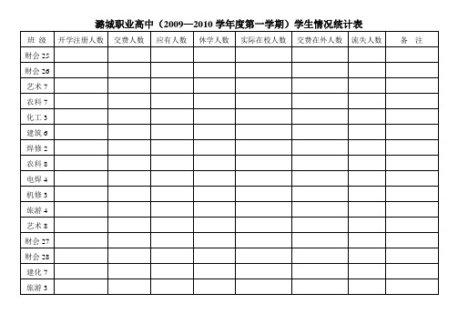 学生人数表(空)