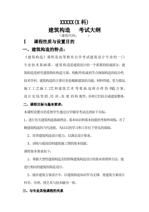 建筑构造--考试大纲模板上课讲义