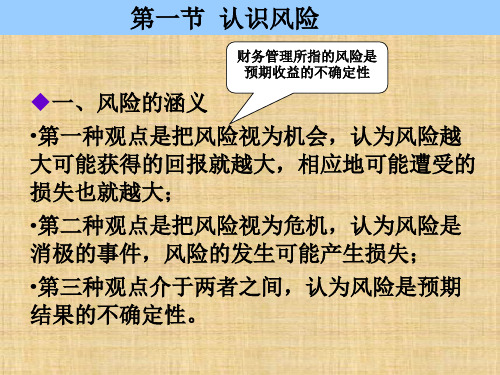 第三章  风险价值  《财务管理》PPT课件