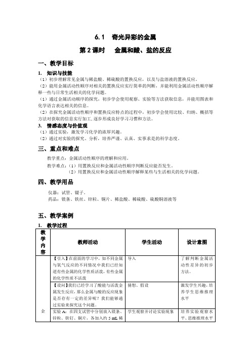 沪教版九年级下册初中化学《6.常用的金属和盐 6.1奇光异彩的金属 应用广泛的金属材料》_1