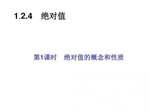 1.2.4绝对值的概念和性质(1)同步习题精讲课件