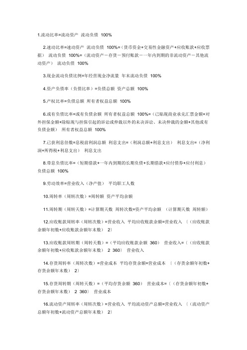 信贷公式计算