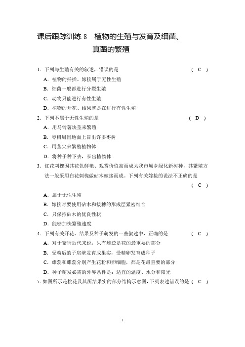 植物的生殖与发育及细菌、真菌的繁殖