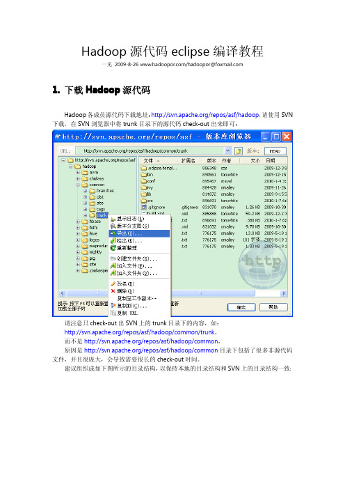 Hadoop源代码eclipse编译教程