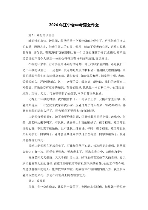 2024年辽宁省中考语文作文