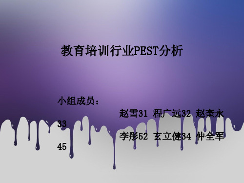 教育培训行业pest分析